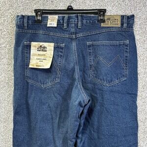 Old Mill Jeans Mens 38x30 Blue Relaxed Fit Fleece Lined Straight Leg Denim